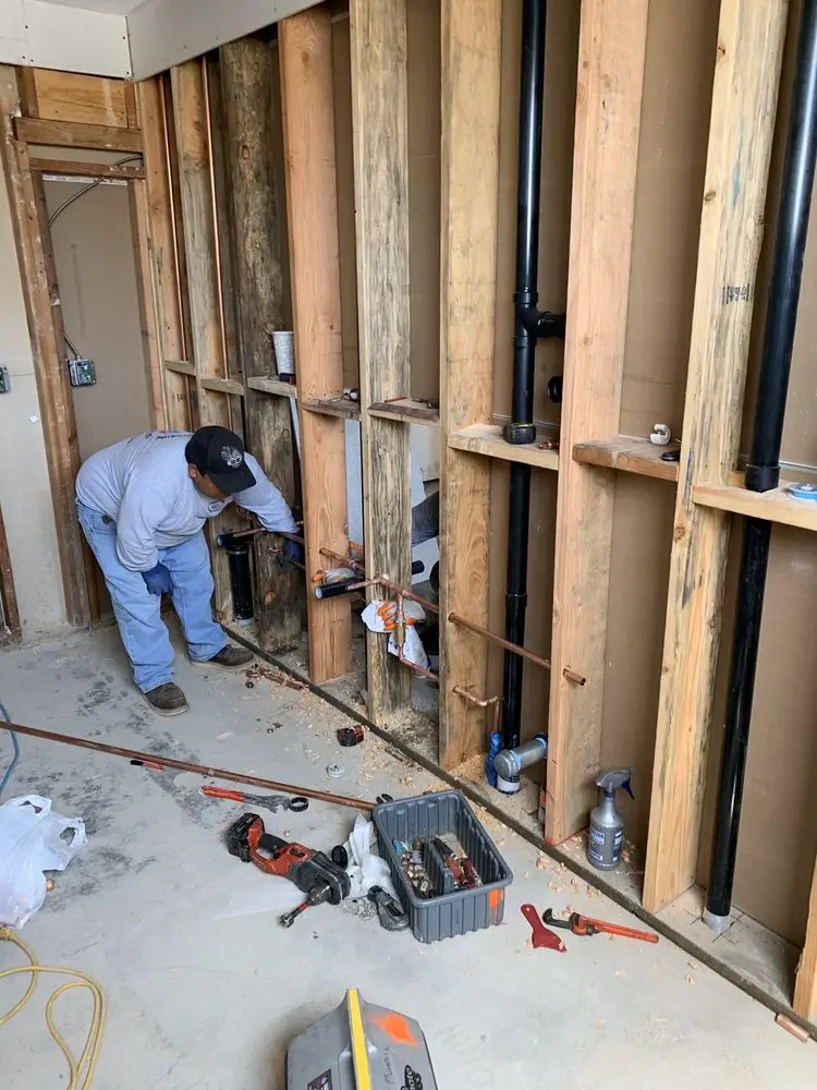 Commercial rough-in plumbing for Water Heater Replacement in Davis Corner